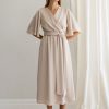 Dresses Katri Niskanen | Inga Satin Midi Dress, Sand