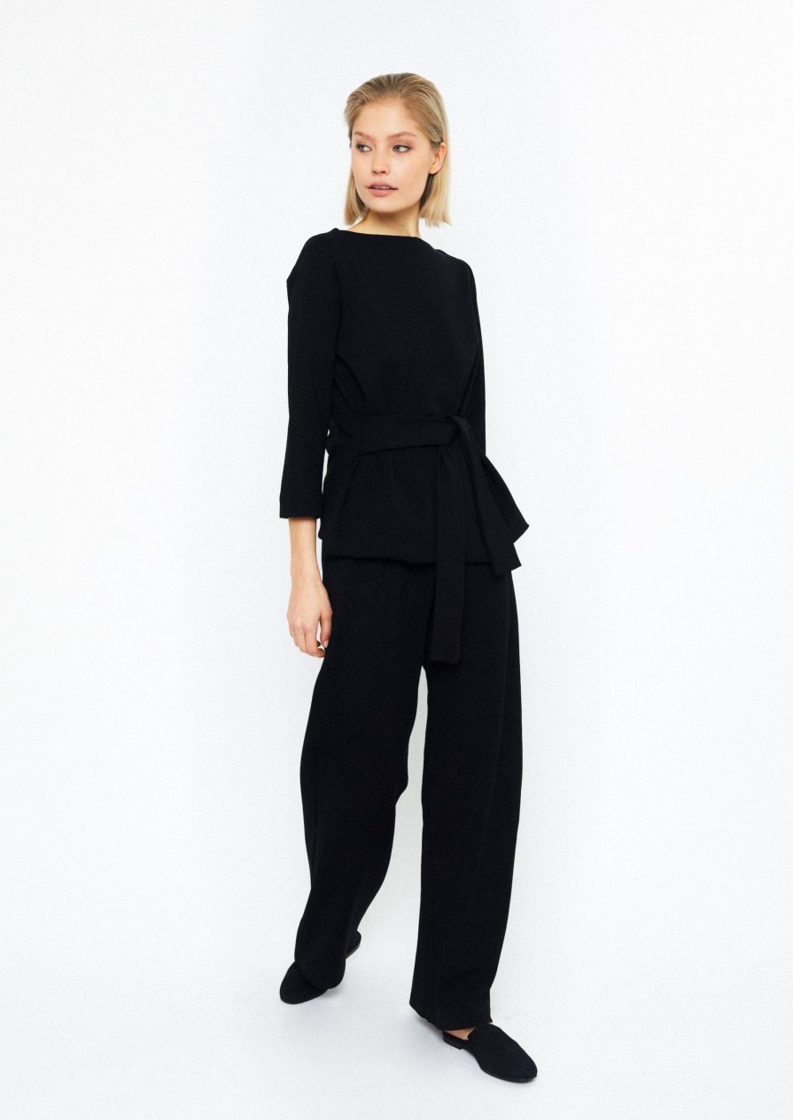 Tops & Blouses Katri Niskanen | Knot Jersey Top, Black